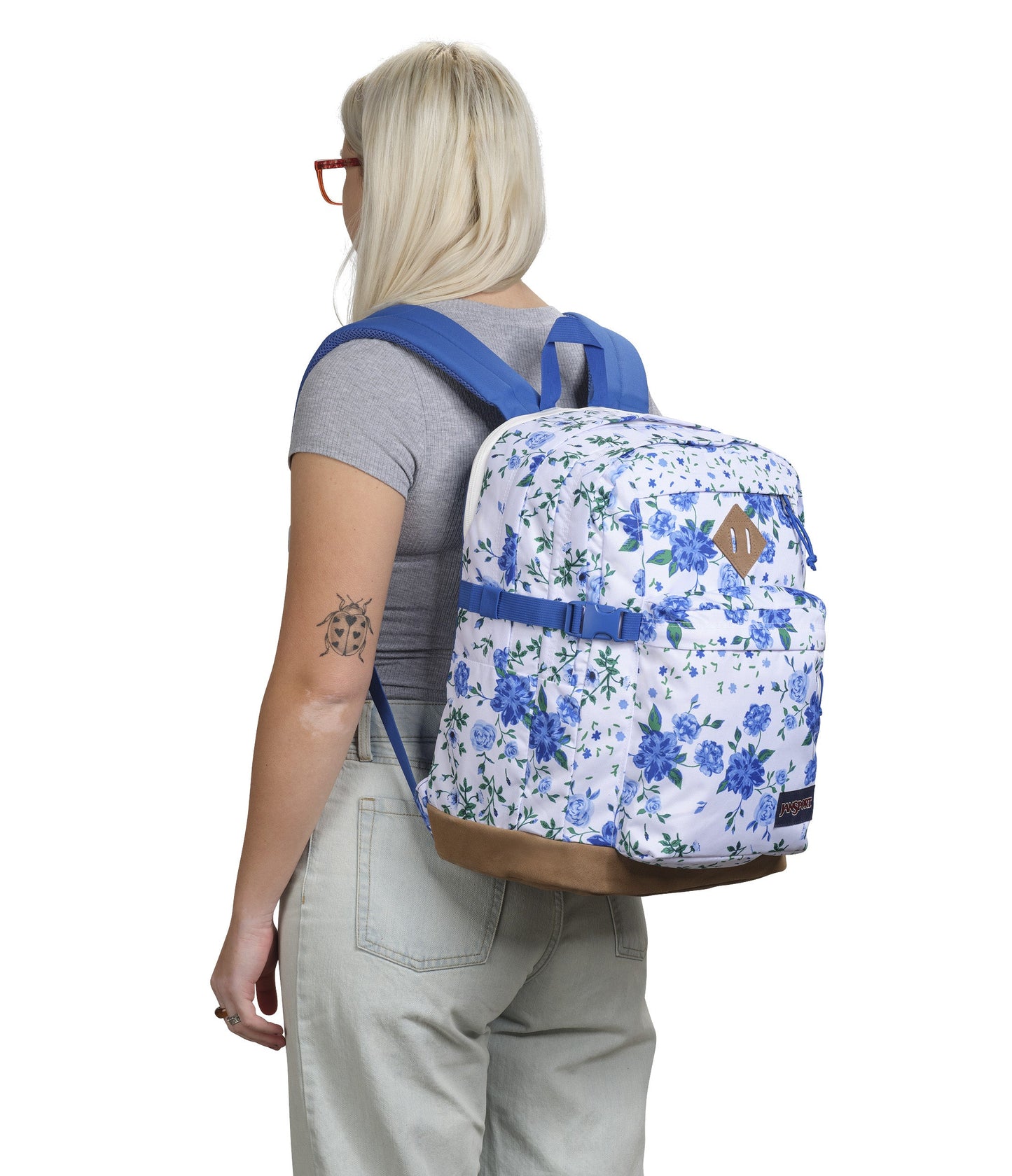 JanSport Suede Campus Garden Patch Blue