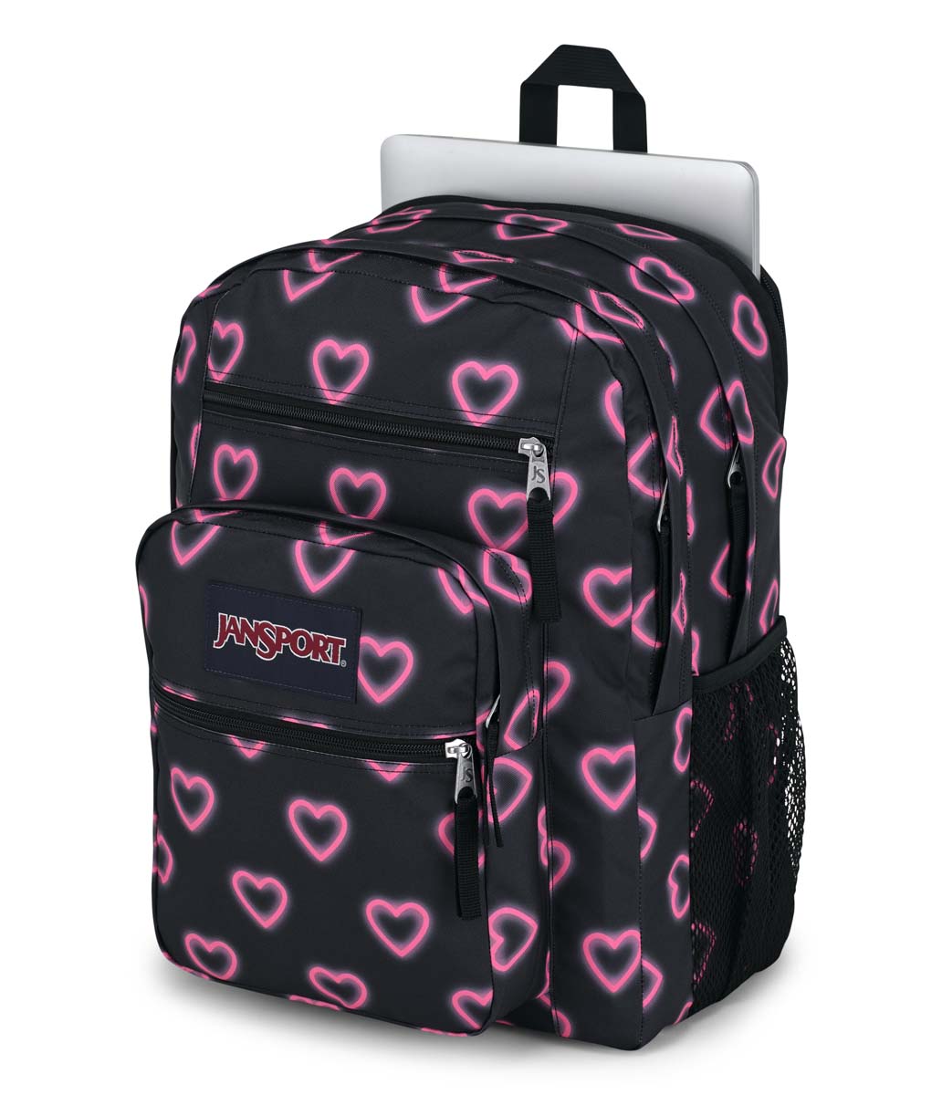 Black jansport backpack with red roses hotsell