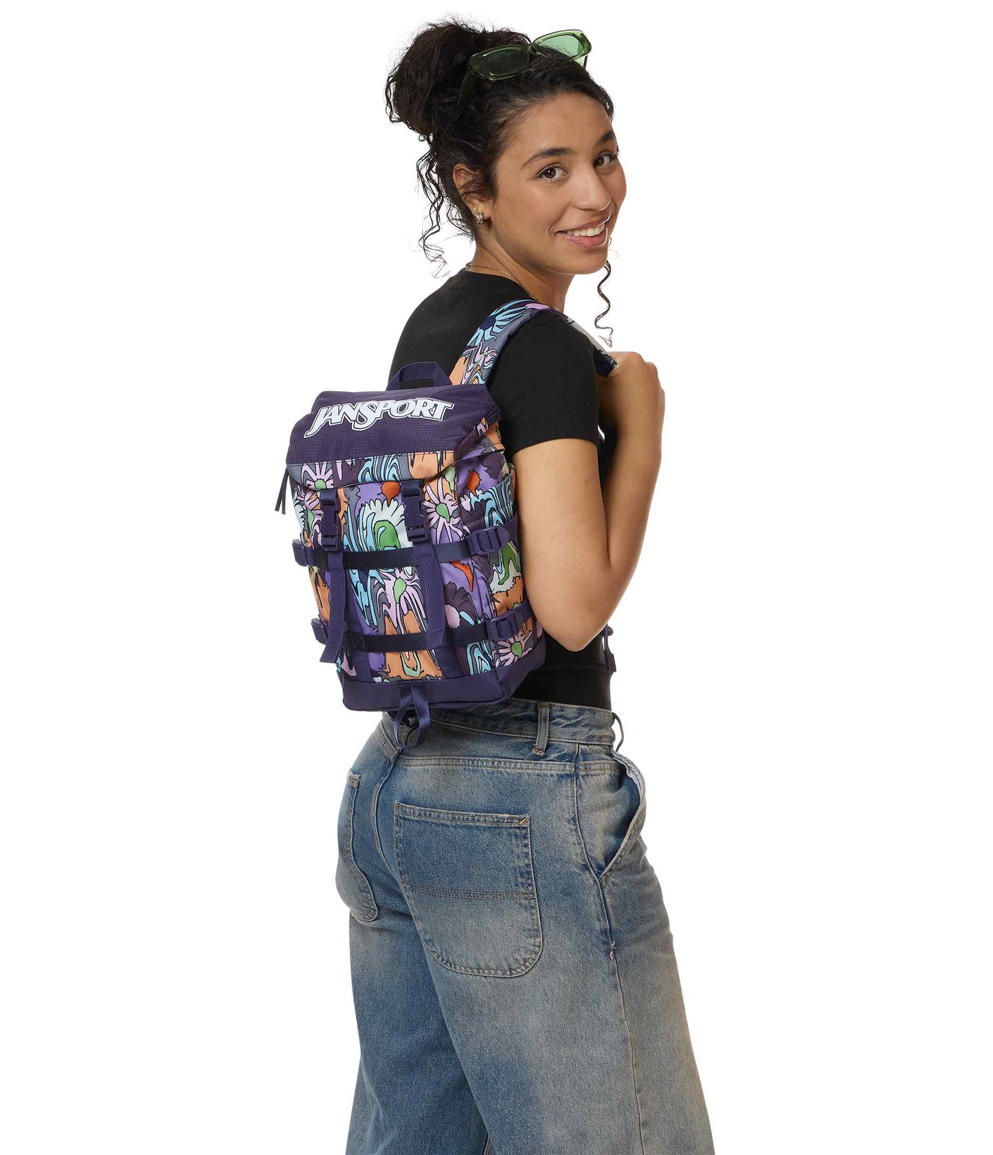 Mini Skip Pack - Melted Blooms Yellow | JanSport Europe