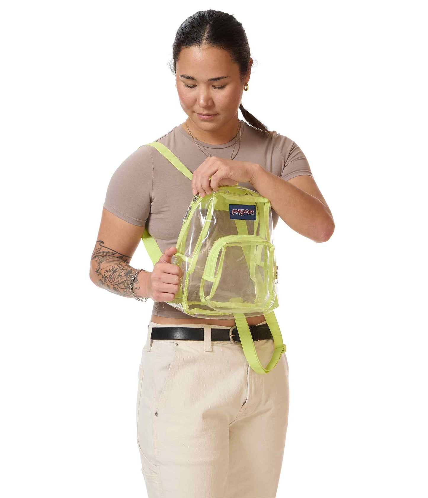 JanSport | Clear Mini Pack - Lime Citron
