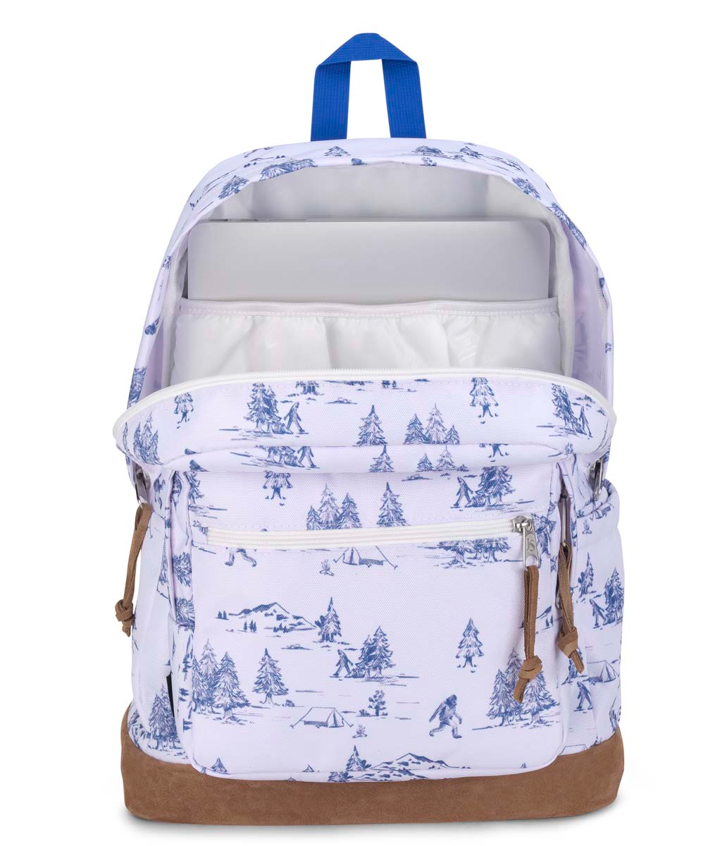 Jansport blue and white floral backpack sales